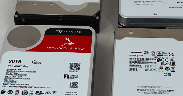 4 x 20 TB Festplatten im RAID-Test