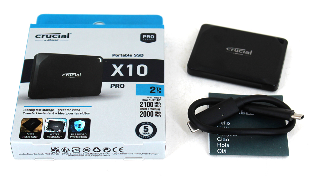Starke Performance als mobiler Datenspeicher. Crucial X10 Pro Portable SSD.