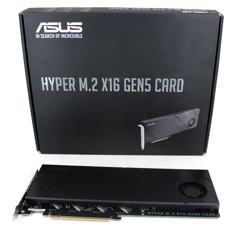 Die ASUS Hyper M.2 x16 Gen5 Card zeigte sich im Test als solide Erweiterungskarte.