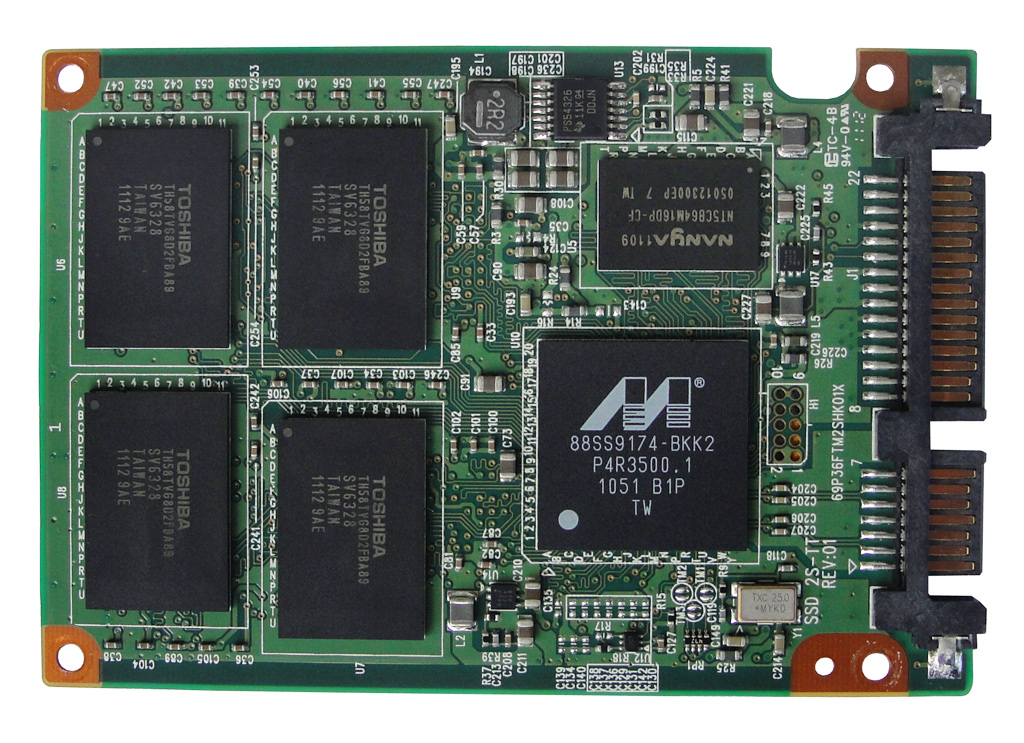 Unter die Haube gesehen: Das PCB der Plextor PX-M2 mit 256 GB.